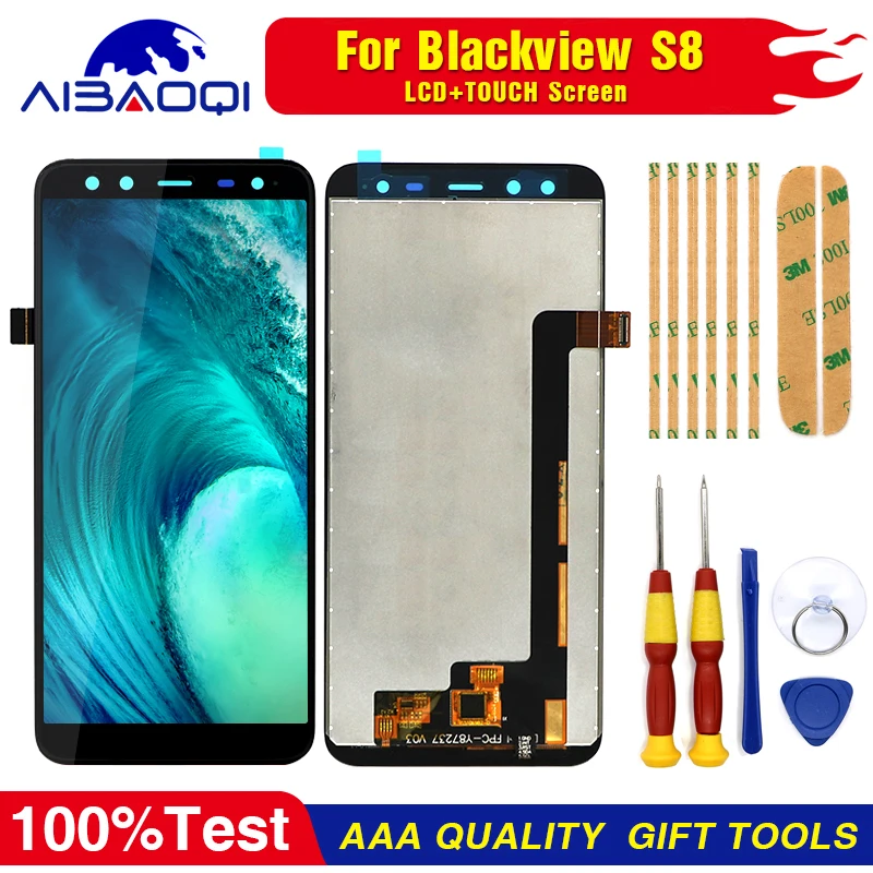 Blackview S8 ЖК-дисплей Дисплей+ Сенсорный экран в сборе для Blackview S8 инструменты+ 3 М клей