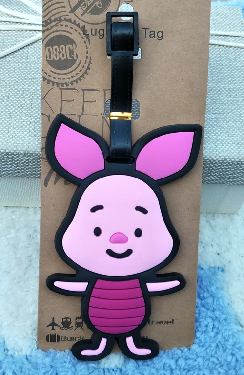 Tigger Eeyore аниме багажная бирка Подвески портативный дорожный ярлык чемодан ID адрес держатель для багажа бирки новые подарки - Цвет: see chart