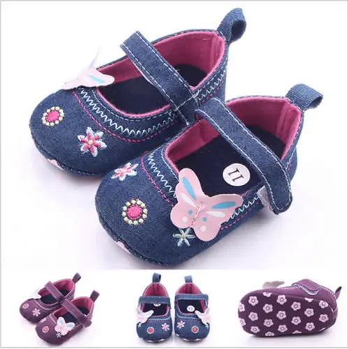 

Infant Newborn Baby Girls Flower Embroidery Cotton Crib Shoes Infantil Soft Sole Anti-Slip Prewalker Mocassins Shoes 0-2Y