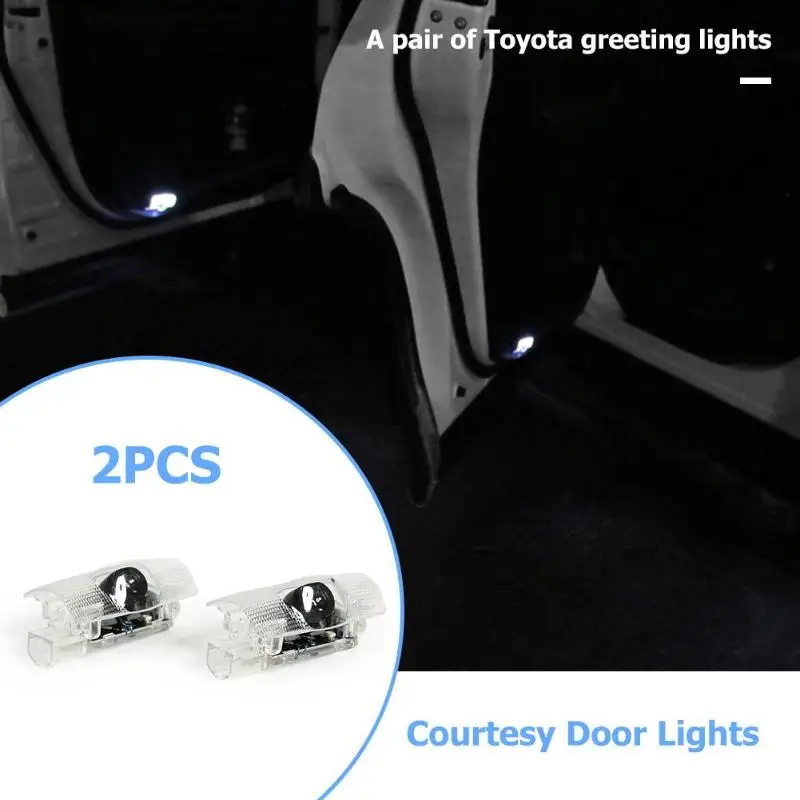 1 пара светодиодных автомобильных дверных прожекторов логотипов привидений