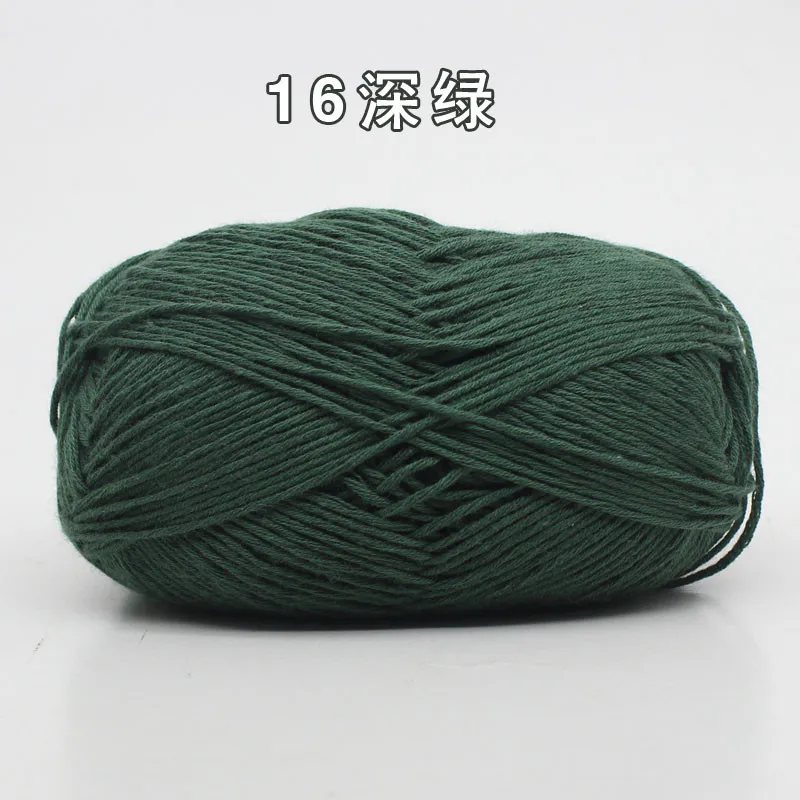 8ply хлопковая пряжа, теплая Детская Пряжа для ручного вязания, детское одеяло ручной вязки, мягкая пряжа для вязания крючком, приятная для кожи пряжа DIY - Цвет: 16