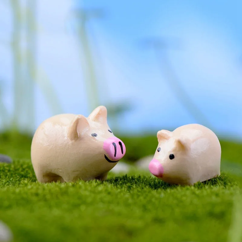 Портал неоновые вывески мини свинья мать ребенок микро ландшафтное украшение