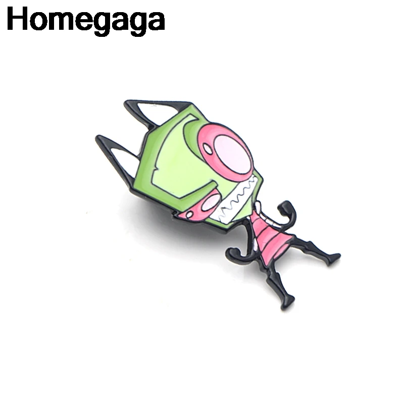 Homegaga захватчик ZIM Мультяшные цинковые булавки para рюкзак одежда медаль для сумки рубашка шляпа значок броши для мужчин и женщин D2141
