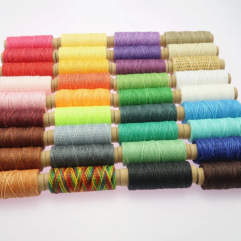 36 шт./компл. 50 м 150D тканая 1 мм плоская вощеная нить для DIY кожа ручная строчка шитье ремесло Кожа DIY Материал швейный набор ниток