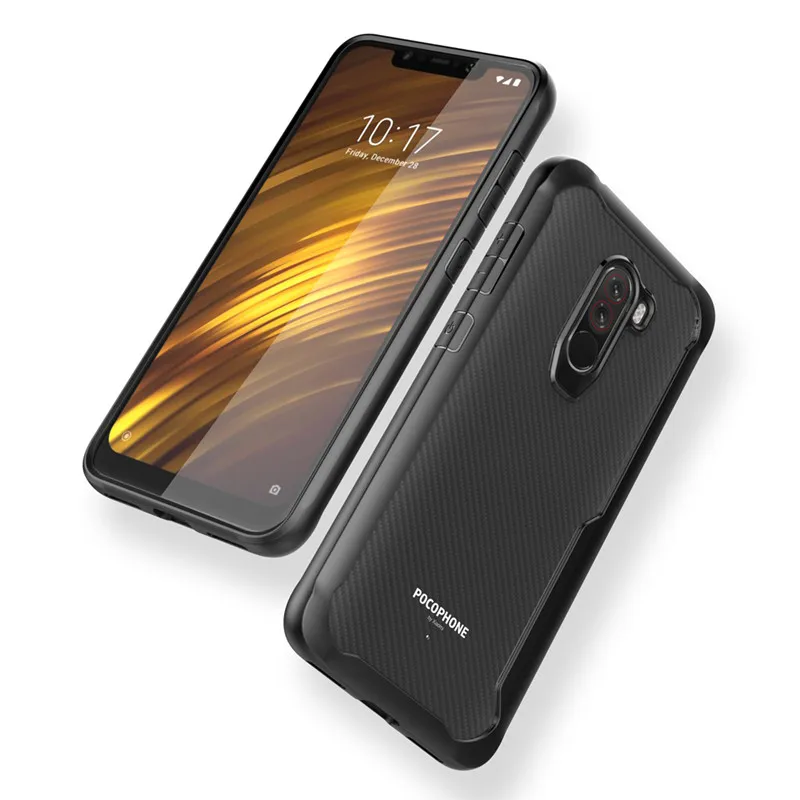 For Xiaomi Pocophone F1 Case TPU Transparent Acrylic Silicone Anti-knock Back Cover Little Poco Phone Cases |