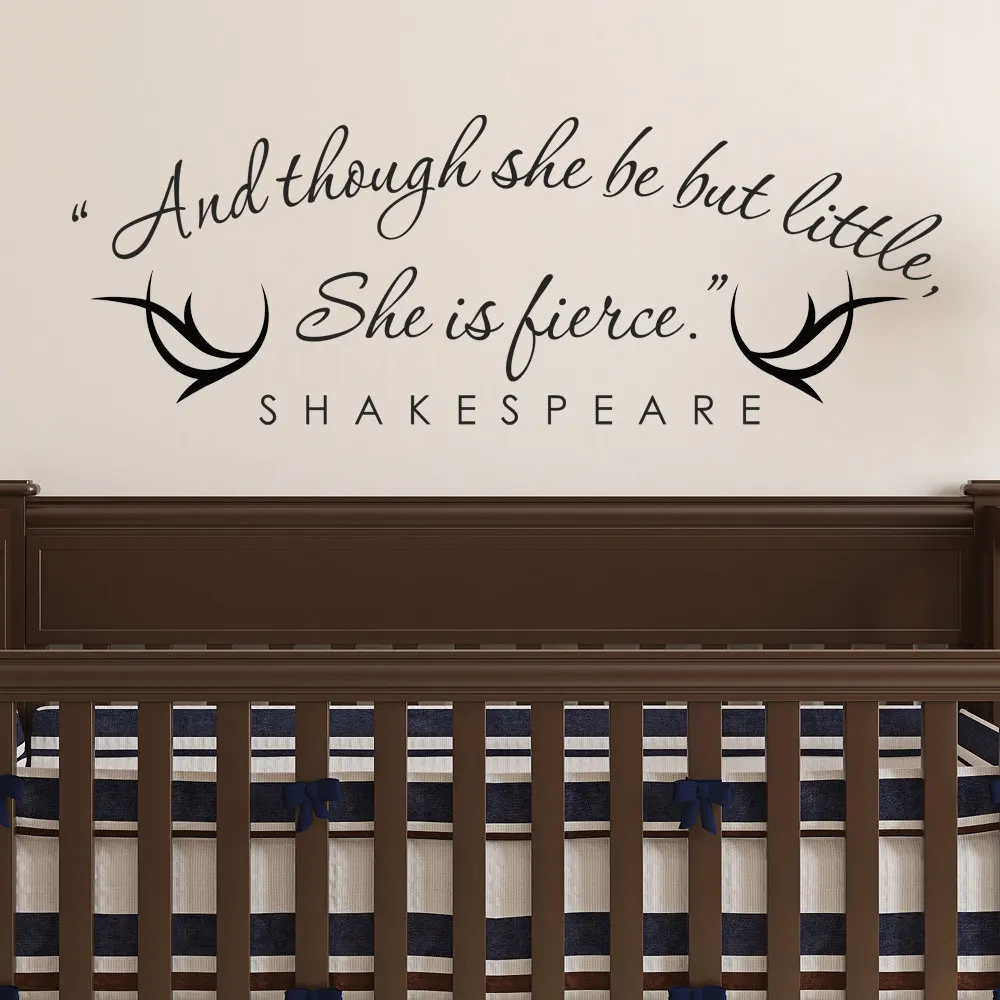 Цитата Шекспира Женская и хотя она будет но маленькая это острые наклейки на