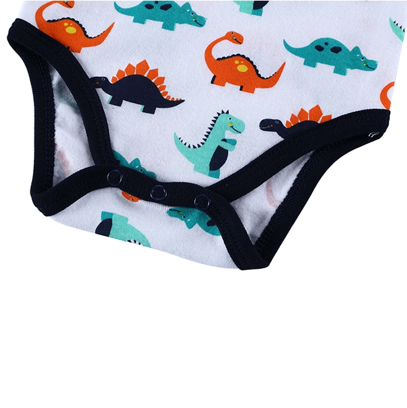 Baby Rompers Мальчики Девочки Одежда Комбинезон новорожденный Динозавр Детская