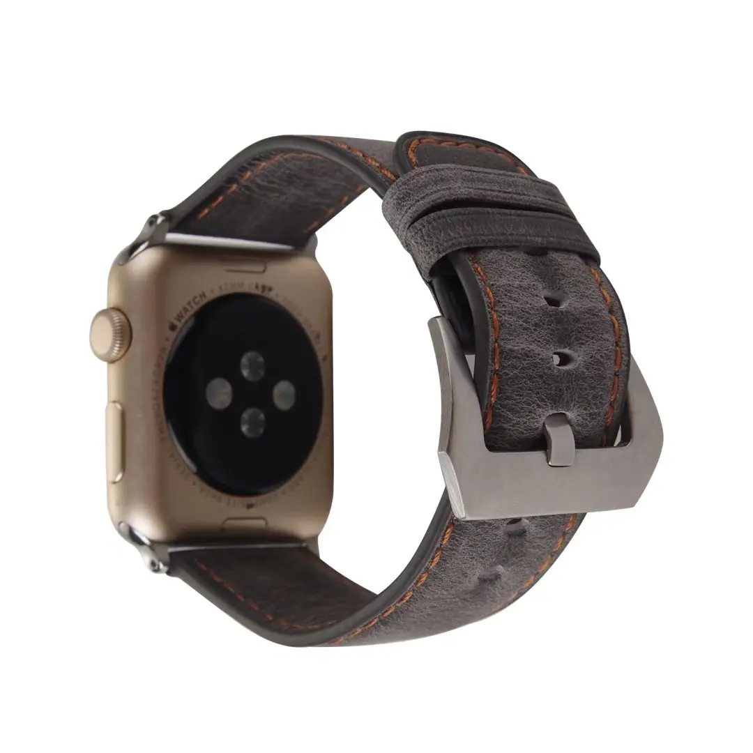 Фото Ремешок из натуральной кожи для Apple Watch iWatch Series 1 2 3 4 5 6 se 7 8 38 40 41 мм 42 44 45 мм 49 мм №5