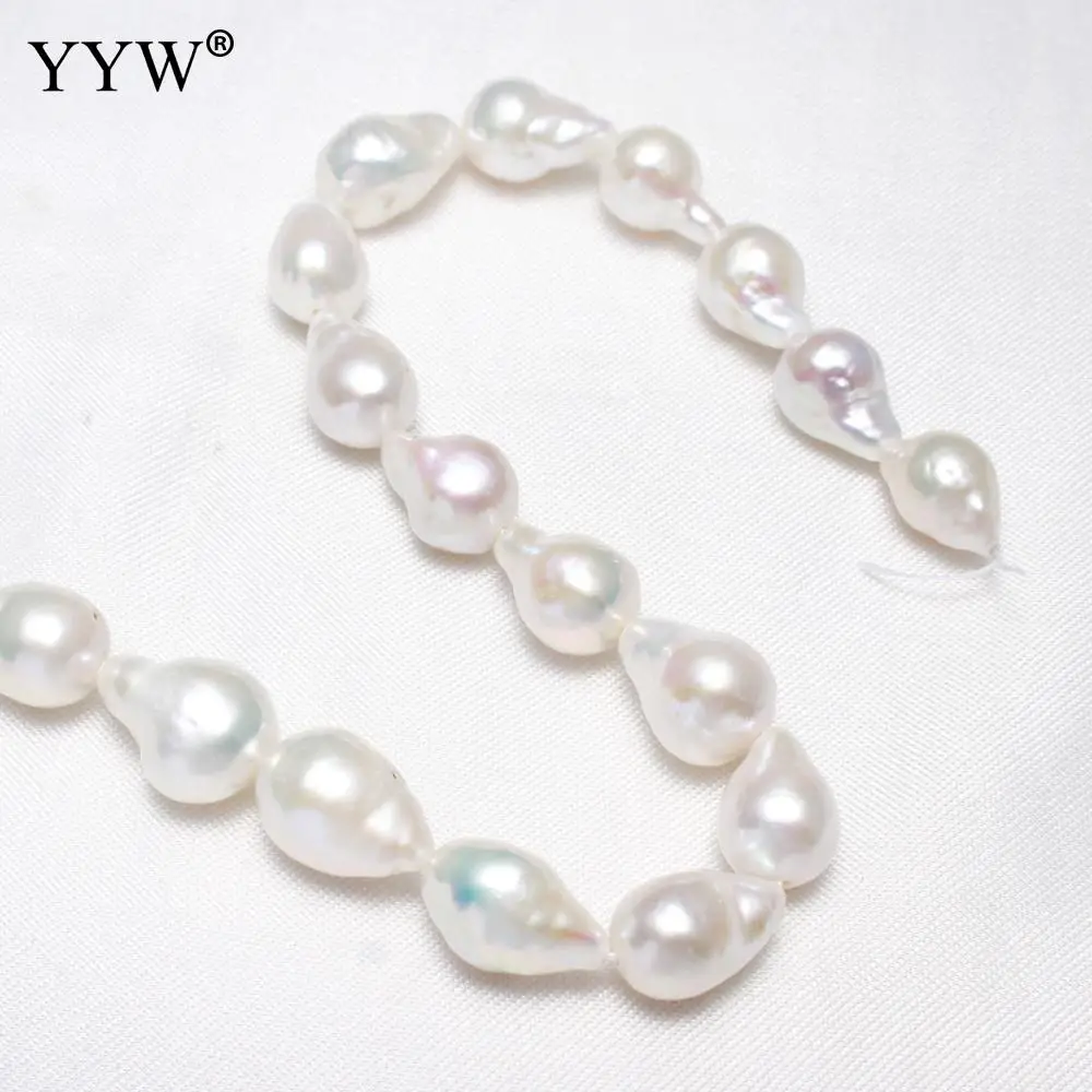 

Cultured Baroque Freshwater Pearl Beads Nuggets Natural White 9-11mm Approx 0.8mm Sold Per Approx 15.5 Inch Strand