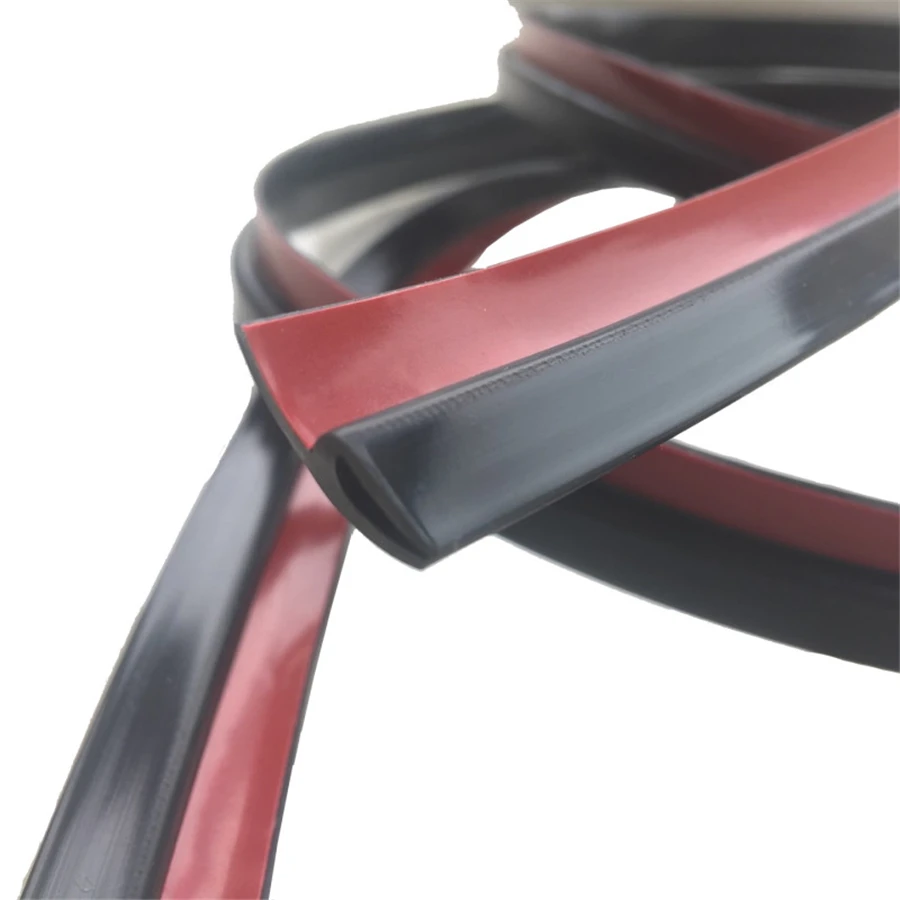 Universal Upgraded with Double-side adhesive tape 1.8M Rubber Sealed Strips Trim installed under Front windshield wiper Panel