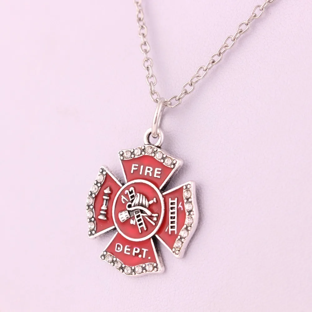 10 шт./лот цинковый сплав античный посеребренный металлический знак Fire Dept