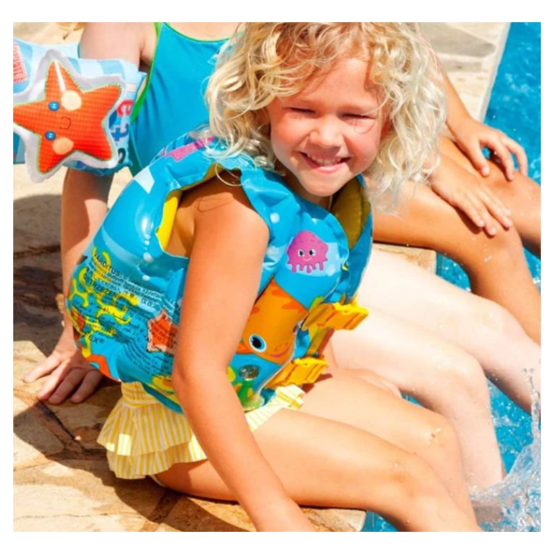 Детский плавающий жилет для плавания с милым мультяшным рисунком|swimming kids
