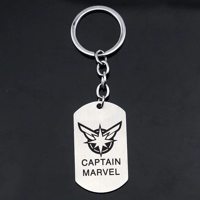 Фильм Мстители Капитан брелок с героями Marvel Мода из нержавеющей стали собака