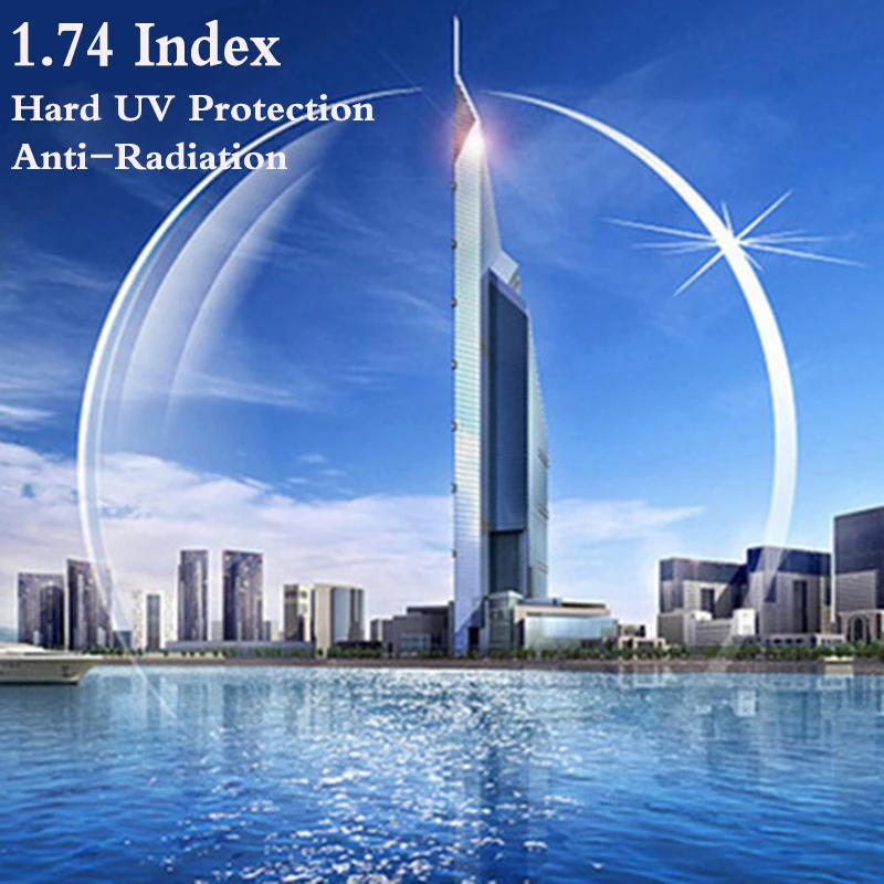 2 шт. ультратонкие асферические линзы для близорукости индекс 1 74|optical lens|index
