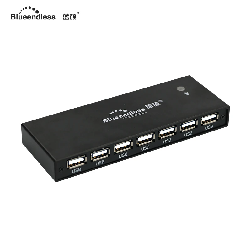 Алюминиевый Высокоскоростной 7 портов внешний usb-хаб серии 2,0/3,0 разветвитель usb-хаб Поддержка скорости 6GPS usb 2,0/3,0 концентратор с вилкой США