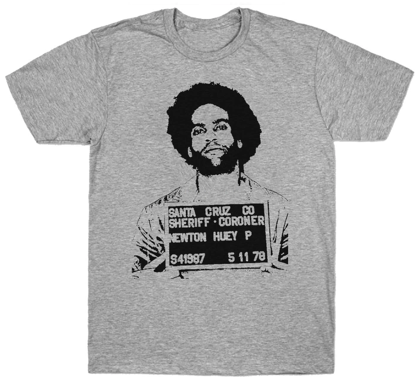 Мужская футболка HUEY P NEWTON MUGSHOT Черная пантера 1960-х вечерние футболки с принтом