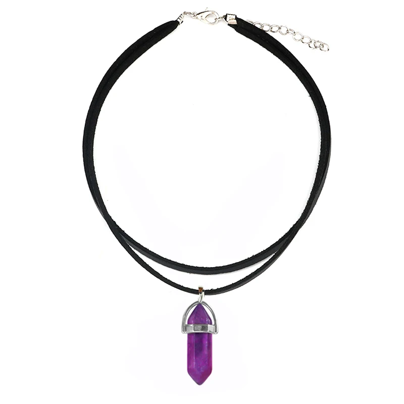 Опаловое шестигранное женское ожерелье чокер с камнем|necklace with|opal choker necklacenecklace with