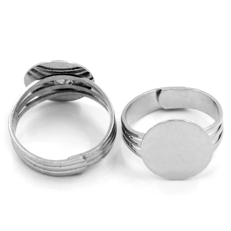 Multi Fif 10-20mm Adjustable Ring Setting Cabochon Cameo Base Tray Bezel Blank Cabochons Jewelry Making Findings 2019 | Украшения и