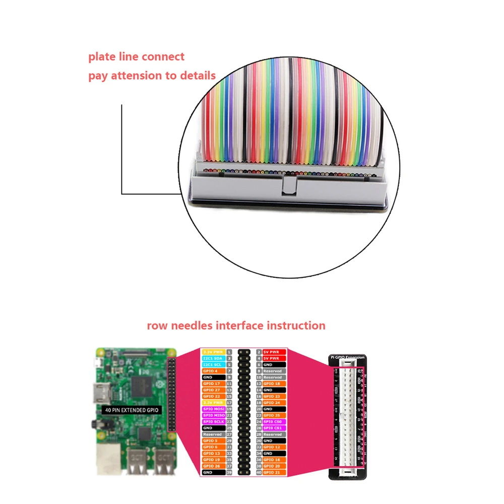 Плата расширения GPIO + кабель для Raspberry Pi 2B/3B/3B +/3A аксессуары игровой консоли модуль