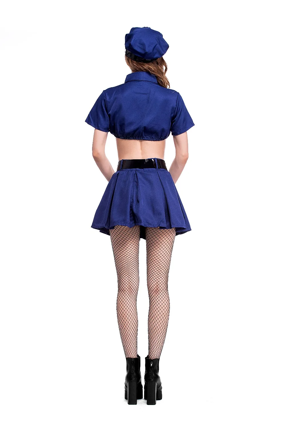 Стильная женская обувь полиция Необычные Хеллоуин костюм секс полицейский наряд женщина Косплэй