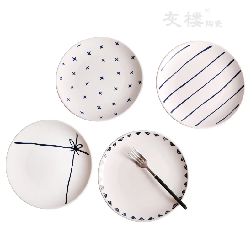 8 дюймовые обеденные тарелки в скандинавском современном минималистическом