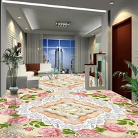 dropshipping fatman 3d floor wallpaper european style stone pattern jade flooring kitchen self adhesive office wear floor mural