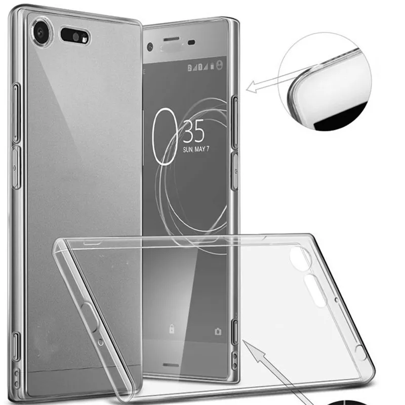 Чехол для телефона Sony Xperia XZ1 Ультра прозрачная силиконовая мягкая Задняя