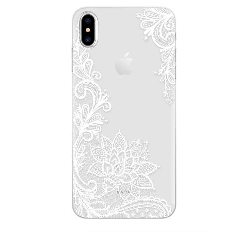 Цветочный сексуальный кружевной чехол для iPhone 8 Plus Мандала для iPhone Xs Max XR X 8 7 6 6S Plus 5 5S SE 5C 4 для iPhone 11 Pro Max чехол TPU - Цвет: sxhua-ba