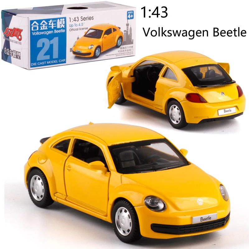 1:38 Масштаб VW Beetle сплав тяга-назад автомобиль литья под давлением металлическая модель автомобиля для коллекции друг подарок детям