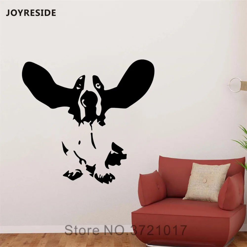 

JOYRESIDE Dog Wall Animal Decals Vinyl Sticker Kids Room Living Room Bedroom Playroom Interior Decoration Design Art Mural A1596