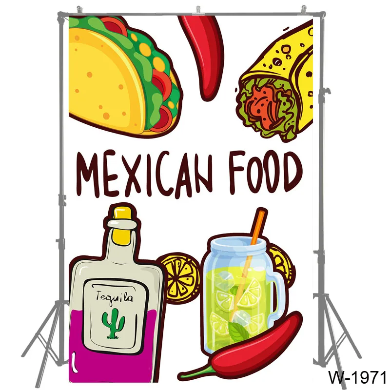 

Mexican Food Party Background Props Green Cactus Backdrop Photo Booth Studio Photography Backdrop Fiesta Background Party Banner