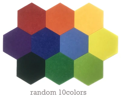 random 10colors 10 шт. фетровая Шестигранная доска с буквенным принтом, фото дисплей, сделай сам, искусство, для домашнего офиса, для планирования расписания, доска, настенное украшение, держатель для заметок - Цвет: random 10colors