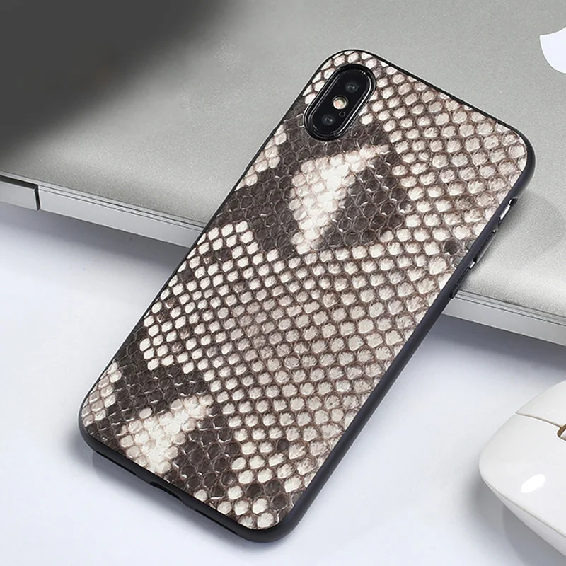 Genuine leather Phone cases For iPhone X 10 case Natural python skin Soft shell all-inclusive 6 6P 7 7P 8 8P cover |