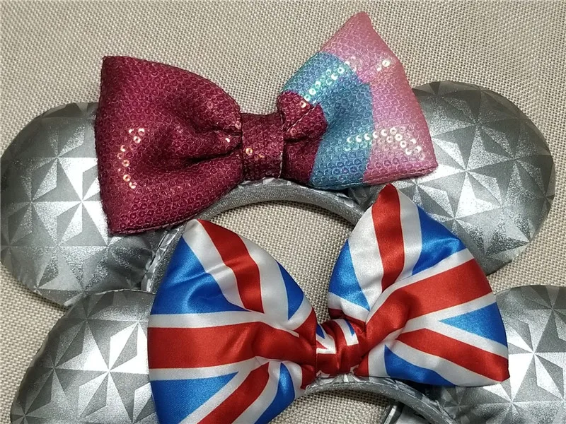 Повязка на голову с Минни Маус ушками Epcot пузырьковой резинкой космический