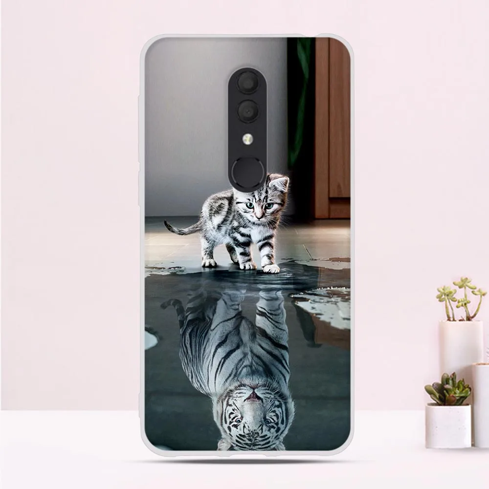 Чехол для Alcatel 3 3L 2019 мягкий резиновый чехол из ТПУ с милым рисунком задняя крышка