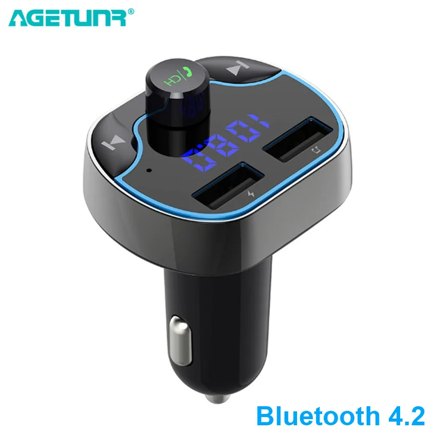 AGETUNR T24 Bluetooth 4 2 Handsfree автомобильный Mp3 музыкальный плеер fm передатчик USB