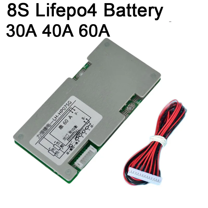 Литиево-железо-фосфатная батарея 8S 30 А 40 60 Lifepo4 защита фосфатной батареи