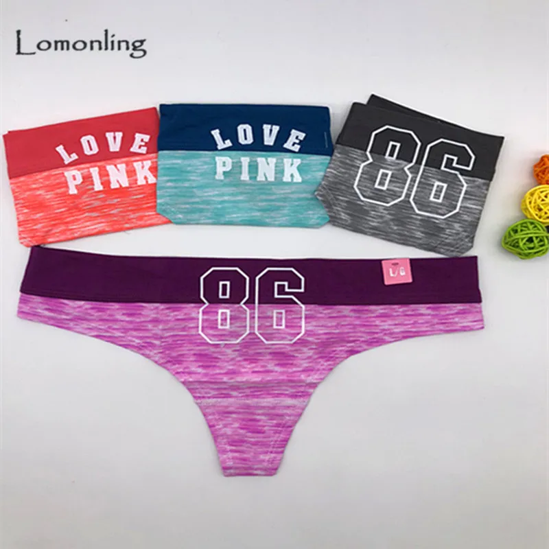 Lomonling 2019 ограниченная по времени Новинка трусики Calcinha Vs Cute Letter хлопок ткань