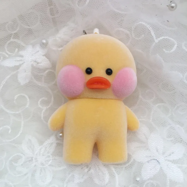 Многоцветный Kawaii LaLafanfan кафе подвеска с форме утки брелок мультфильм милый утка автомобиль Декор животных Куклы Игрушки для девочек подарок на день рождения для детей - Цвет: Многоцветный