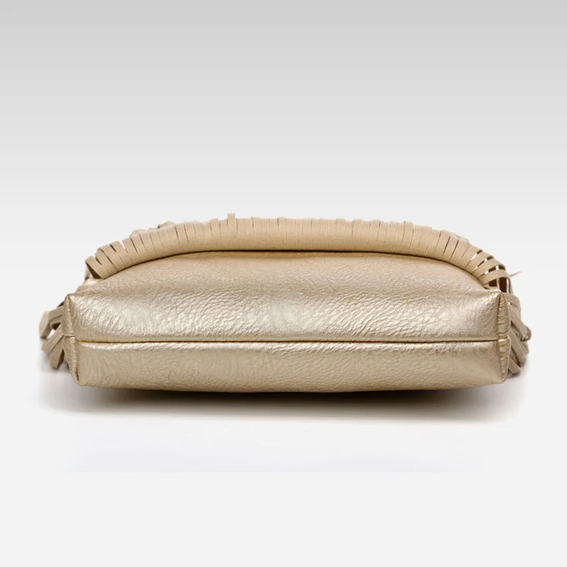 Suolunite Новая мода бахрома мешок золота Crossbody сумки Классический Для женщин на