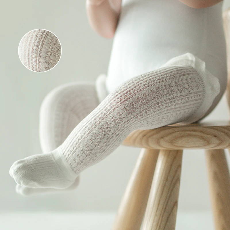 Baby Girl Socks 0-2 Year Toddler Cotton Mesh Breathable Newborn Infant Boy cotton Summer High knee | Детская одежда и обувь