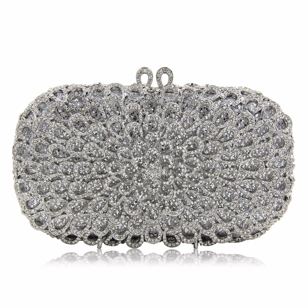 DAIWEI Luxury evening bag Crystal women party purse bags Ladies wedding bridal formal clutch bags banquet bag Day Clutches BL087