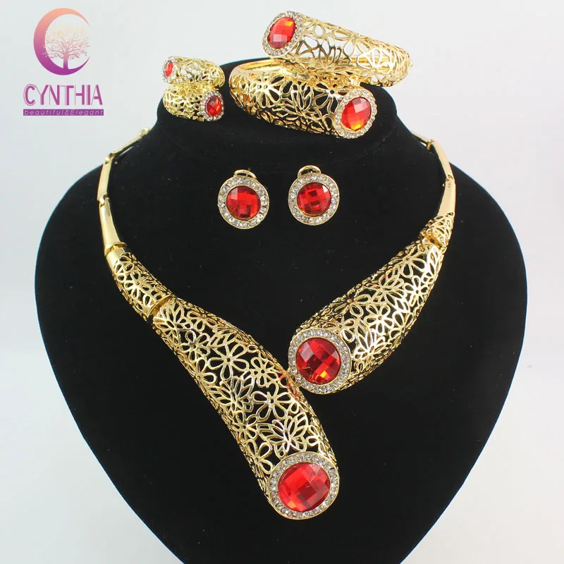 Модные Винтажные африканские Стразы с бусинами комплекты ювелирных изделий