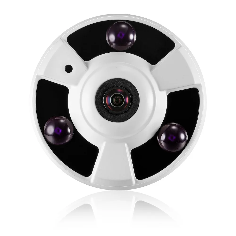 Панорамная IP камера 720P 960P 1080P на выбор широкоугольная рыбий глаз объектив 5 МП 1 7
