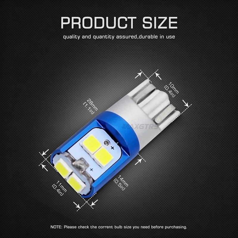 2 шт. W5W 3030 SMD автомобильный T10 светодиодный 194 168 Клин Замена заднего прибора панель лампы Белый Синий лампы для габаритных огней