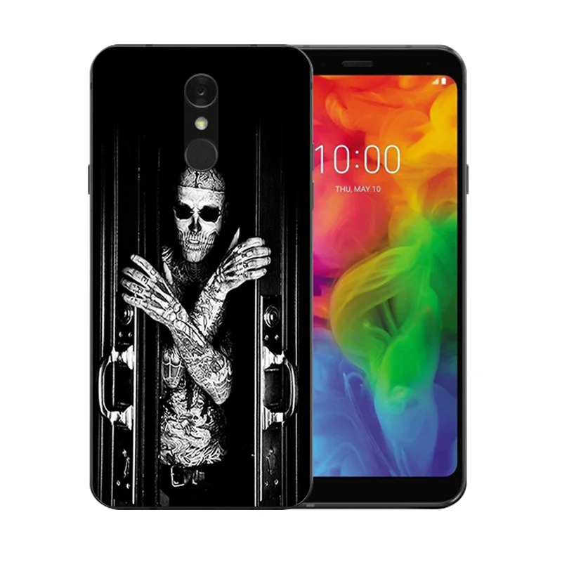 5 "Чехлы для LG Q7 + телефон Встроенная Мягкий силиконовый чехол прозрачный ТПУ