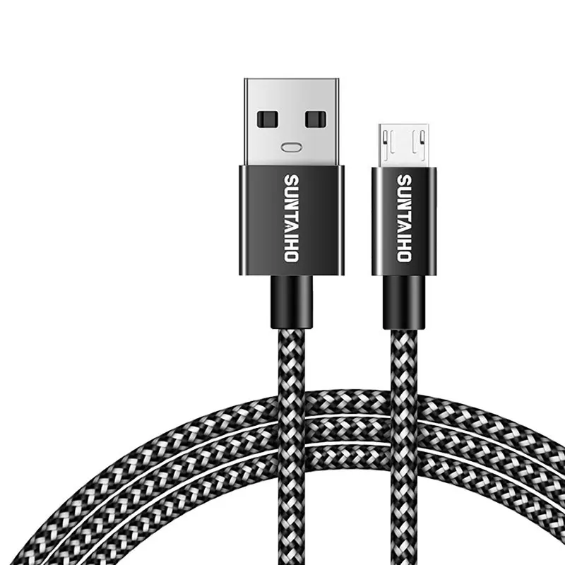 black white 1 м 2 м 3 м Micro USB кабель для Xiaomi Redmi Note 5 Pro 4 Кабель зарядного устройства микро-usb для samsung S7 edg Android Phone Micro шнур - Цвет: black white