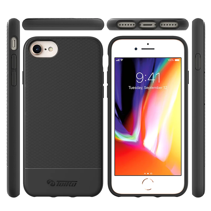 Чехол для телефона toyko с защитой от ударов для iPhone 6, 6s, 7, 8 Plus, Ударопрочный Мягкий ТПУ бампер, задняя крышка для мужчин, бизнес, геометрический узор