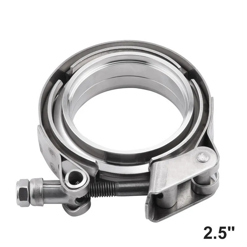 2.5inch 2," /3,0"/3," /4,0" из нержавеющей стали зажим выхлопной полосы быстрого выпуска V Зажим мужской женский фланец для труб турбо выхлоп - Цвет: 2.5inch
