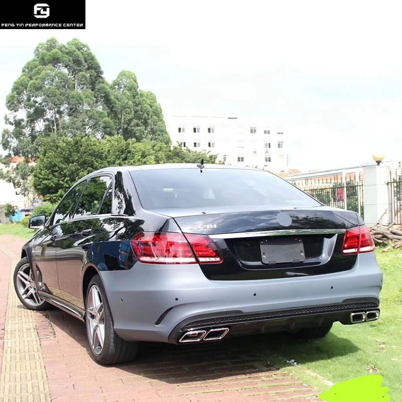 W212 E63 AMG комплект кузова автомобиля FRP Неокрашенный передний бампер задний диффузор боковые юбки для Mercedes Benz W212 E300 AMG стиль 14-16